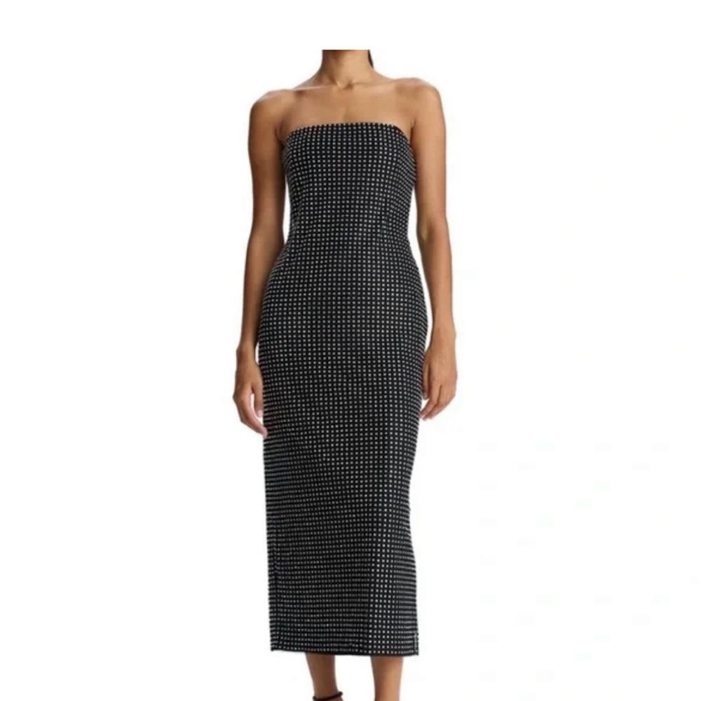 A.L.C. Black and White Strapless Dress
